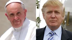 Ende Mai kommt es zur persönlichen Begegnung im Vatikan: Papst Franziskus und Donald Trump / CNA/Stephen Driscoll Shutterstock/Tinseltown
