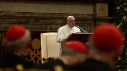 Papst Franziskus hält seine Weihnachtsansprache an die Römische Kurie am 21. Dezember 2019 / Daniel Ibanez / CNA Deutsch 