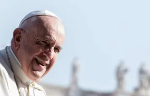 Papst Franziskus auf dem Petersplatz am 17. April 2019 / Daniel Ibanez / CNA Deutsch