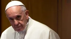Papst Franziskus in der Synodenhalle des Vatikans am 3. Oktober 2018 / Daniel Ibanez / CNA Deutsch