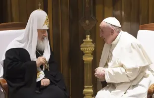 Papst Franziskus trifft sich mit Patriarch Kirill in Havanna, Kuba, am 12. Februar 2016. / Osservatore Romano (LOR) 