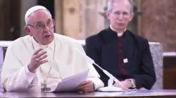 Papst Franziskus bei der Ansprache in der Kathedrale von Santiago de Chile am 16. Januar 2018. / CNA / Vatican Media