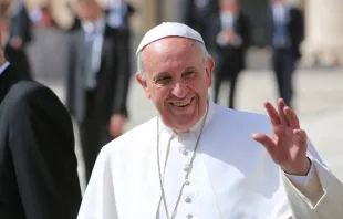 Papst Franziskus bei der Generalaudienz am 1. April 2015 / CNA/Petrik Bohumil