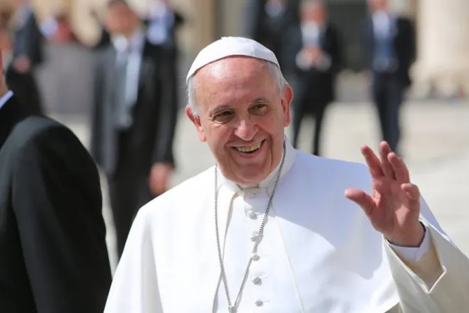 Papst Franziskus bei der Generalaudienz am 1. April 2015
