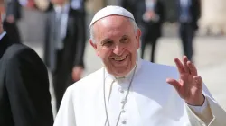 Papst Franziskus bei der Generalaudienz am 1. April 2015 / CNA/Petrik Bohumil