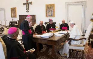 Krisengespräch im Vatikan: Treffen der Vertreter der Bischofskonferenz Venezuelas mit Papst Franziskus am 8. Juni 2017 / CNA / L'Osservatore Romano