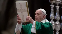 Papst Franziskus am ersten Sonntag des Wortes Gottes, 26. Januar 2020, bei der Feier der Messe. / Daniel Ibáñez / CNA Deutsch 