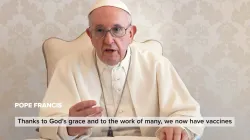 Papst Franziskus in der Werbe-Kampagne für Impfung gegen Covid-19 / Screenshot 