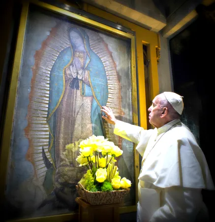 Papst Franziskus bei Unserer Lieben Frau von Guadalupe am 13. Februar 2016