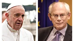 Papst Franziskus und Herman van Rompuy. Der Christdemokrat war von 2009 bis 2014 Präsident des Europäischen Rates. / CNA / Daniel Ibanez, Wikimedia / Michiel Hendryckx (CC BY-SA.30)