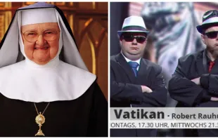 Nicht die "Blues Brothers" sondern Robert Rauhut und Ulrich Nersinger präsentierten Einblicke in den "unbekannten Vatikan". Links: EWTN-Gründerin Mutter Angelica.  / EWTN