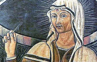 Hl. Rita von Cascia (mit Stirnwunde) / Wikimedia Commons (gemeinfrei)