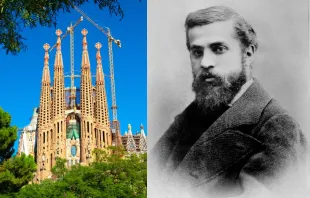Die Basilika der Heiligen Familie in Barcelona und ihr Architekt, Antoni Gaudí / Gemeinfrei / R. Nagy, Shutterstock