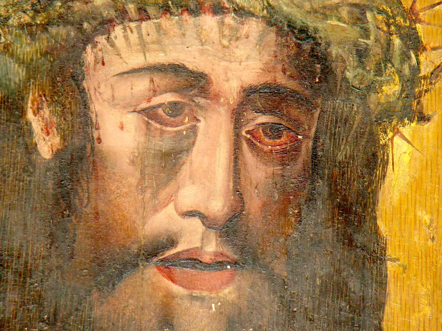 Das Bild des Spottkönigs aus der Tabernakeltür in der Klosterkirche von San Yuste, welches der zurück getretene Kaiser Karl V. bis zu seinem Tod von seinem Siechenlager aus betrachtet hat.