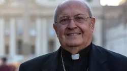 Kardinal Leonardo Sandri, Präfekt der Kongregation für die Ostkirchen, auf dem Petersplatz, 10. Oktober 2019 / Daniel Ibáñez / ​CNA Deutsch 