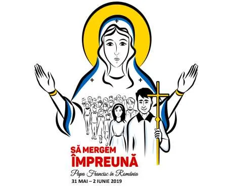 Das Logo der Reise von Papst Franziskus nach Rumänien. Er wird vom 31. Mai bis 2. Juni im Land sein.