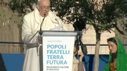 Papst Franziskus bei der Abschlusszeremonie "Völker als Geschwister, Zukunft der Erde" / Vatican Media 