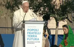 Papst Franziskus bei der Abschlusszeremonie "Völker als Geschwister, Zukunft der Erde" / Vatican Media 