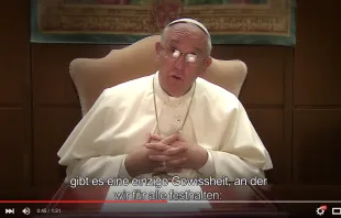 Papst Franziskus im ersten Video / CTV/VaticanDe