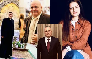 Pfarrer Istephanos al-Katib, der Dichter und Journalist Namroud Kasha, der pensionierte Beamte Amer Shamoun und  die Menschenrechtlerin Amr Yalda (von links). / Kirche in Not / Aid to the Church in Need (ACN) 