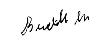 DIe Unterschrift von Papst emeritus Benedikt XVI. in seiner Eklärung am 8. Februar 2022