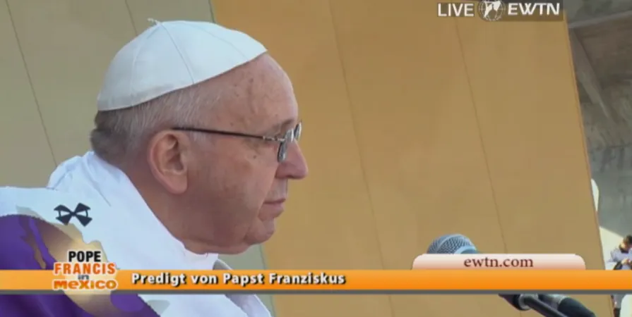 Papst Franziskus predigt in Morelia am 16. Februar 2016