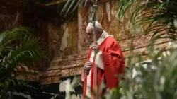Papst Franziskus im Petersdom am Palmsonntag, 28. März 2021  / Screenshot
