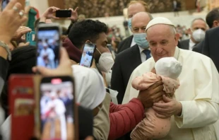 Papst Franziskus bei der Generalaudienz am 5. Januar 2022
 / Vatican Media