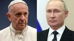 Papst Franziskus und der russische Präsident Wladimir Putin. / Mazur/catholicnews.org.uk/Kremlin.ru via Wikimedia (CC BY 4.0).