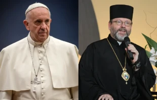 Papst Franziskus und Großerzbischof Swiatoslaw Schewtschuk / Mazur / cbcew.org.uk / Олександр Гаврик via Wikimedia Commons (CC BY-SA 4.0)