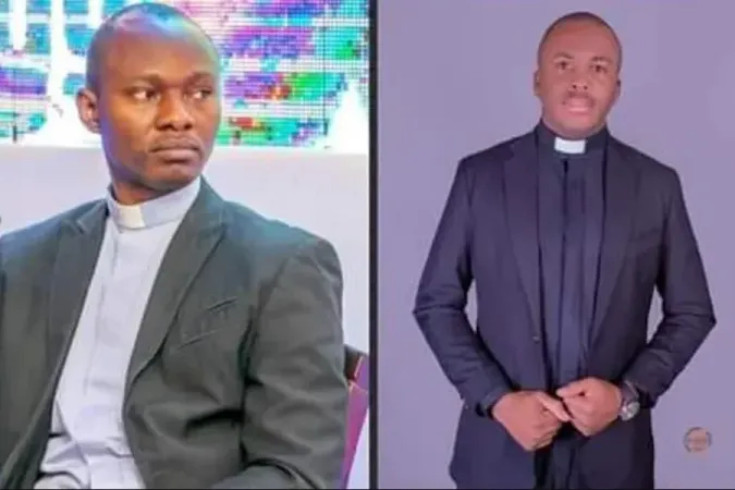 Pater Stephen Ojapah und Pater Oliver Okpara, die am 25. Mai 2022 in der nigerianischen Diözese Sokoto entführt wurden.