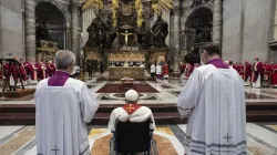 Papst Franziskus bei der Beerdigungsmesse für Kardinal Angelo Sodano am 31. Mai 2022 / Vatican Media