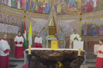 Katholische Kirche in Gaza / Screenshot von YouTube