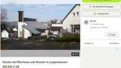 Verkauf der Kirche in Lispenhausen über eBay Kleinanzeigen / Screenshot von eBay Kleinanzeigen