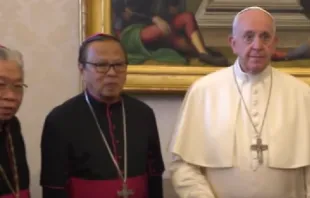 Indonesische Bischöfe treffen sich mit Papst Franziskus zum Ad-limina-Besuch. / Screenshot von YouTube