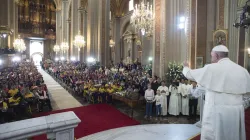 Freie Ansprache: Papst Franziskus in der Kathedrale von Morelia am 16. Februar 2016 / L'Osservatore Romano  