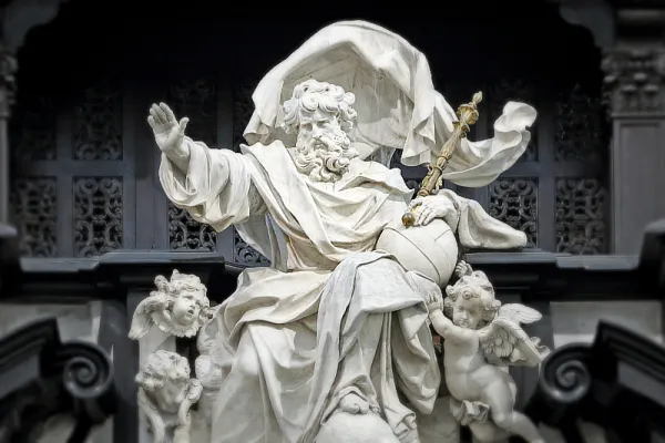 Gottvater in der St.-Salvator-Kathedrale von Brügge / Marc Ryckaert / Wikimedia (CC BY 3.0) digital bearbeitet