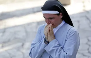 Schwester Marjana Lleshi in Ascoli Piceno, am 25. August 2016. / AP Photo Gregorio Borgia