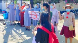 Ordensschwestern bei Protesten in Myanmar / Foto: Sisters of St. Joseph of the Apparition in Myanmar / Facebook
