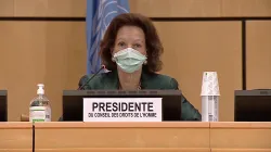 Elisabeth Tichy-Fisslberger, Präsidentin des UN-Menschenrechtsrates. / Screenshot 