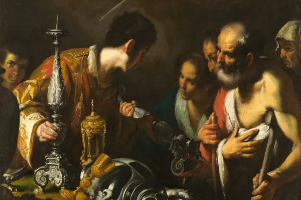 Sankt Laurentius verteilt den Schatz der Kirche: Das Gemälde von Bernardo Strozzi entstand um 1625 / Wikimedia / (CC0)