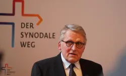 Thomas Sternberg, Präsident des Zentralkomitees der deutschen Katholiken (ZdK) bei einer Pressekonferenz zum "synodalen Weg". / Rudolf Gehrig