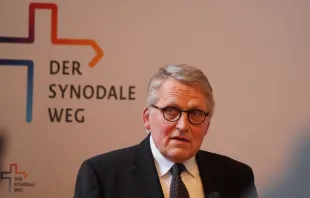 Thomas Sternberg, Präsident des Zentralkomitees der deutschen Katholiken (ZdK) bei einer Pressekonferenz zum "synodalen Weg". / Rudolf Gehrig