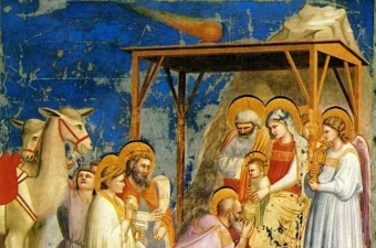 Stern von Bethlehem (Ausschnitt aus einem Fresko von Giotto) / gemeinfrei
