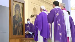 Papst Franziskus feiert die heilige Messe in Malta am 3. April 2022  / Vatican Media