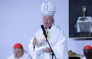 Kardinal Jean-Claude Hollerich spricht auf dem Internationalen Eucharistischen Kongress in Budapest am 10. September 2021.
 / Daniel Ibáñez / CNA Deutsch 