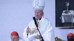 Kardinal Jean-Claude Hollerich spricht auf dem Internationalen Eucharistischen Kongress in Budapest am 10. September 2021.
 / Daniel Ibáñez / CNA Deutsch 