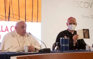 Papst Franziskus spricht auf der italienischen Bischofskonferenz in Rom. / Vatican Media