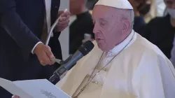 Papst Franziskus betet den Rosenkranz am 31. Mai 2022 / Screenshot / YouTube / Vatican News