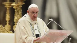 Papst Franziskus zelebriert die Messe im Petersdom am Christkönigsfest, 21. November 2021.  / EWTN News/Daniel Ibáñez/Vatican Pool